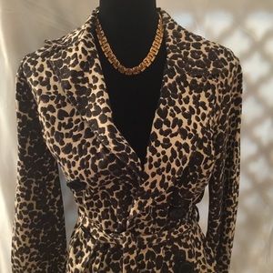 Casual Animal Print Coat